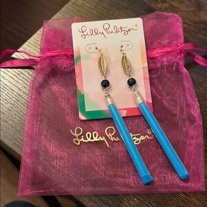 Lilly Pulitzer Vibrant Blue Tassel Earrings